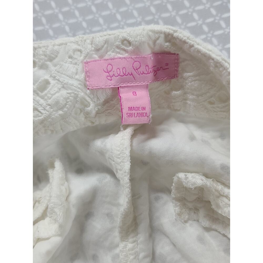 Lilly Pulitzer Resort white Eyelet shorts Size 8 resortwear vacation preppy - Picture 8 of 9